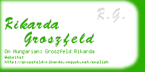 rikarda groszfeld business card